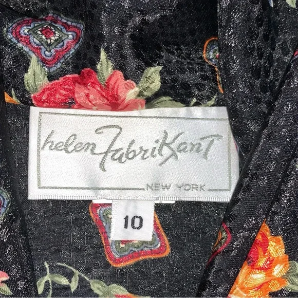 v i n t a g e :: Draped Satin Glamorous Brocade Blouse Padded - Picture 7 of 9